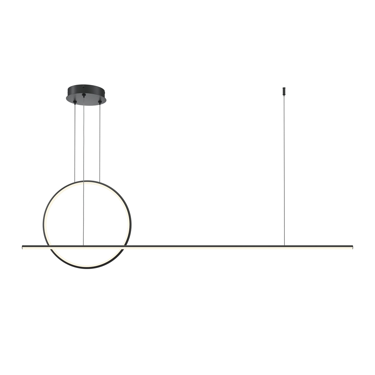 Lampada a sospensione Halo - Maytoni - Nero - MOD247PL-L49BK