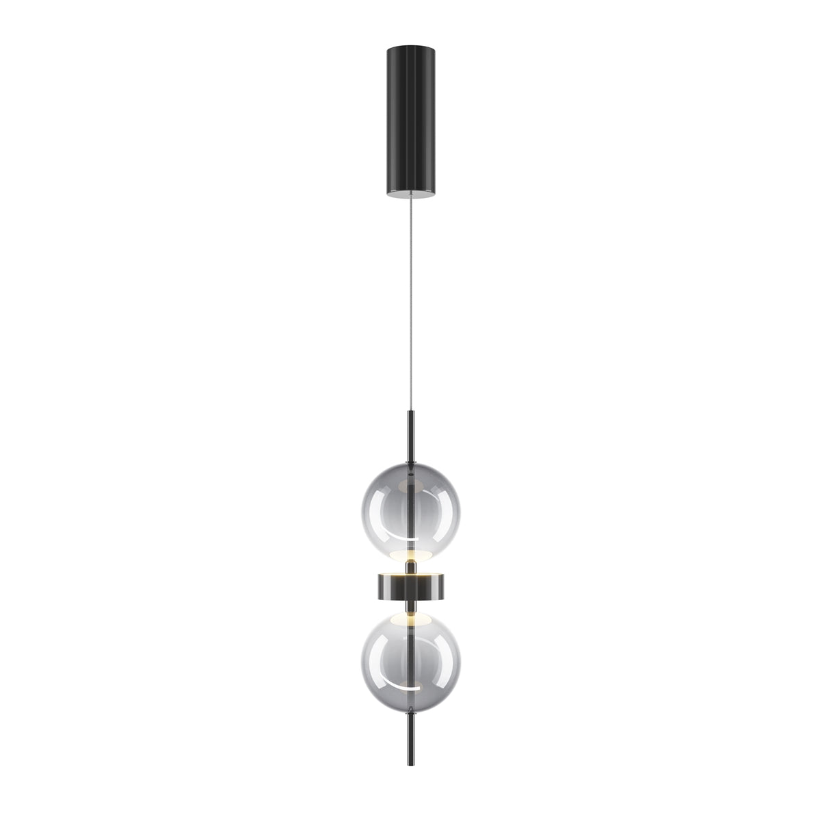 Lampada a sospensione Double Moon - Maytoni - Nero - MOD478PL-L8B3K