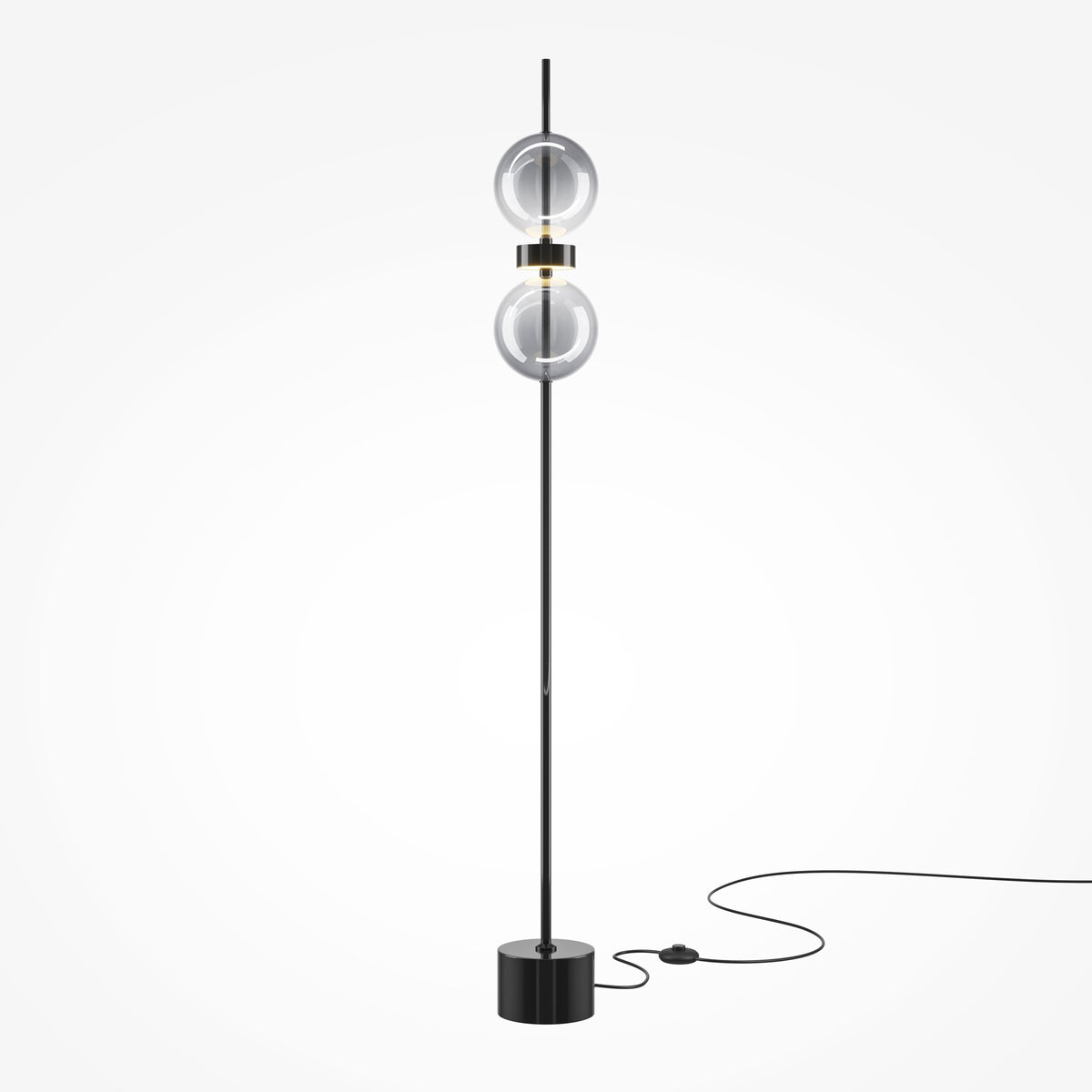 Lampada da terra Double Moon - Maytoni - Nero - MOD478FL-L15B3K