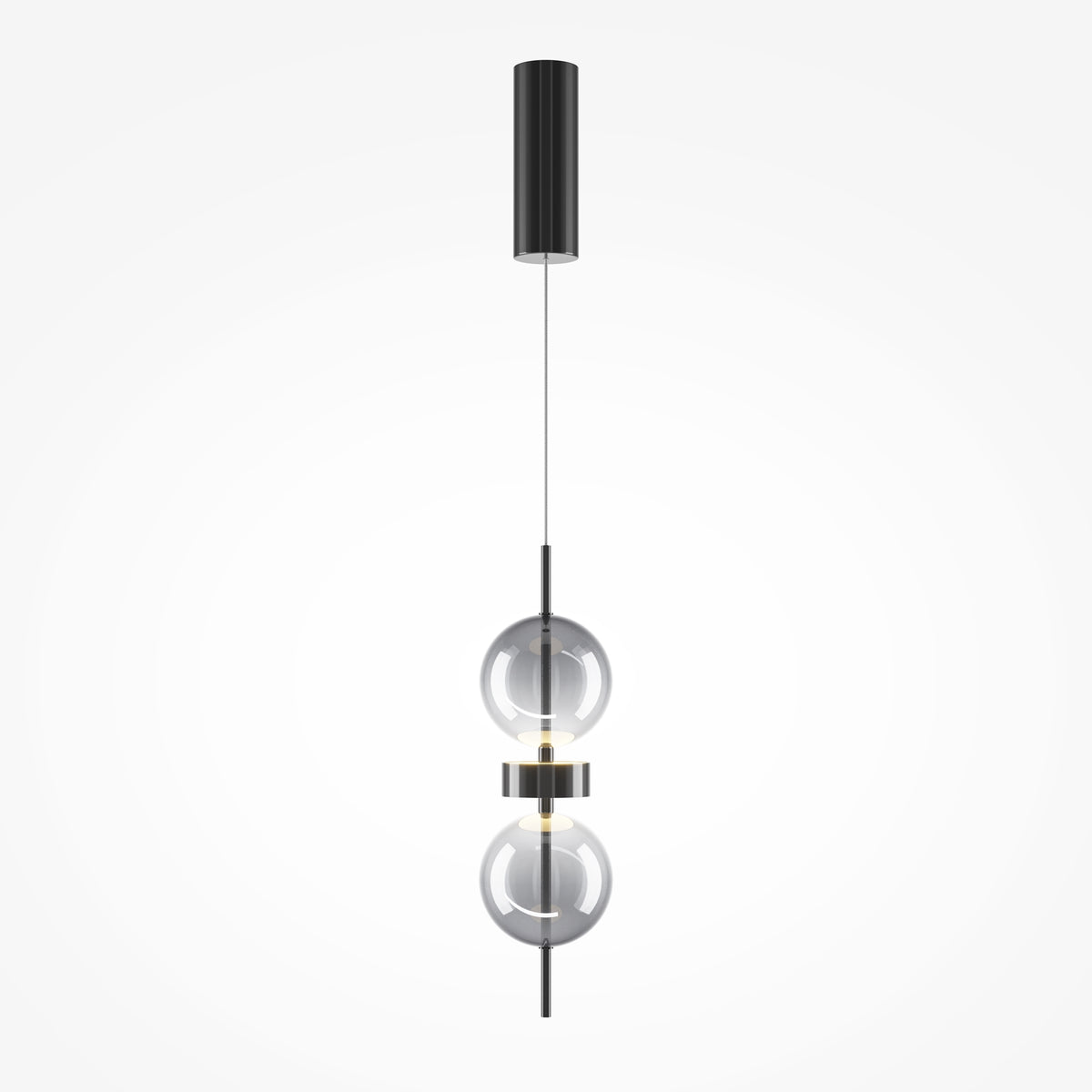 Lampada a sospensione Double Moon - Maytoni - Nero - MOD478PL-L8B3K