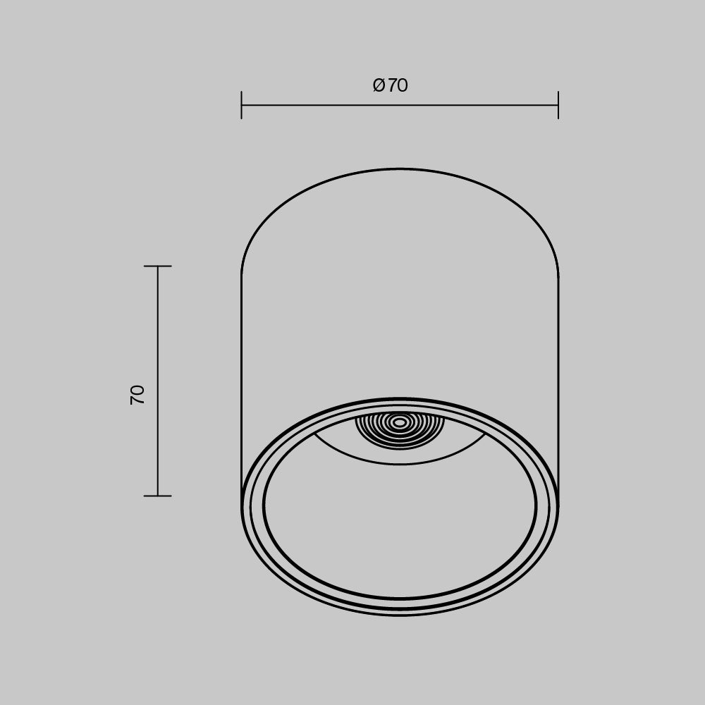 Lampada da soffitto Alfa LED 3000K 1x12W 24° Dim Triac - Maytoni - Bianco - C064CL-L12W4K-D