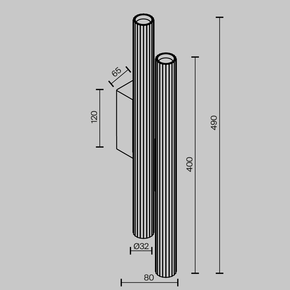 Lampada a muro Calipso - Maytoni - Nero - C082WL-24W2.7K-B