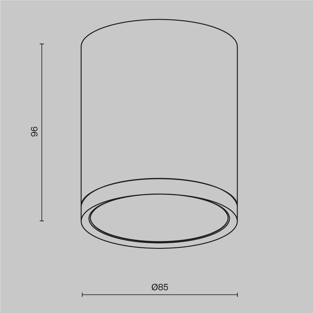 SET 4 PEZZI · Lampada da soffitto Hoop GX53 1x12W - Maytoni - Nero - C086CM-GX53-MRD-B · prezzo per 4 pezzi