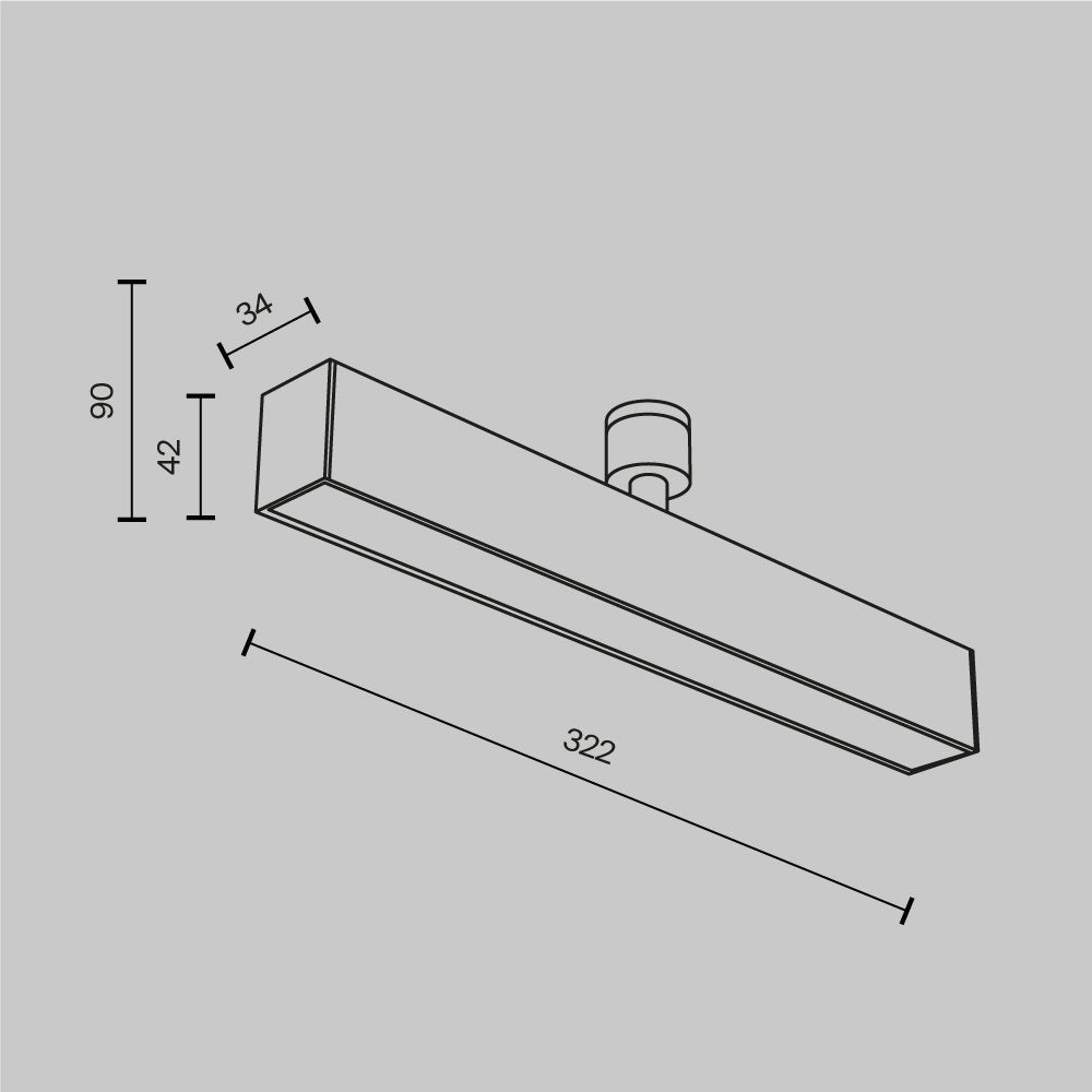 Faretto da soffitto Basis - Maytoni - Nero - C154CL-13W3K-B
