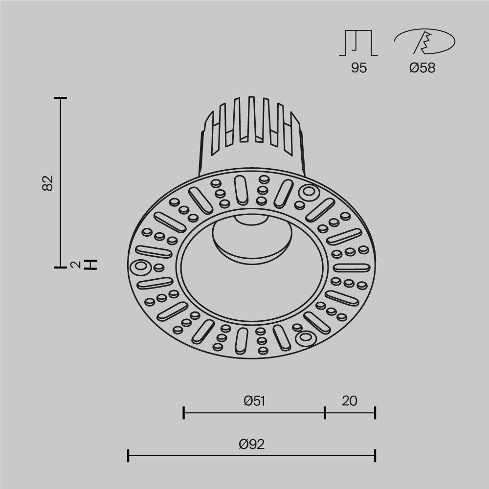 Faretto da incasso Dip - Maytoni - Bianco - DL119-10W-2.7K-TRS-W
