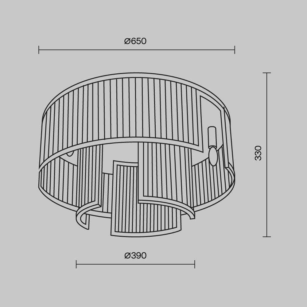 Lampada da soffitto Frame - Maytoni - Oro - MOD174CL-09G