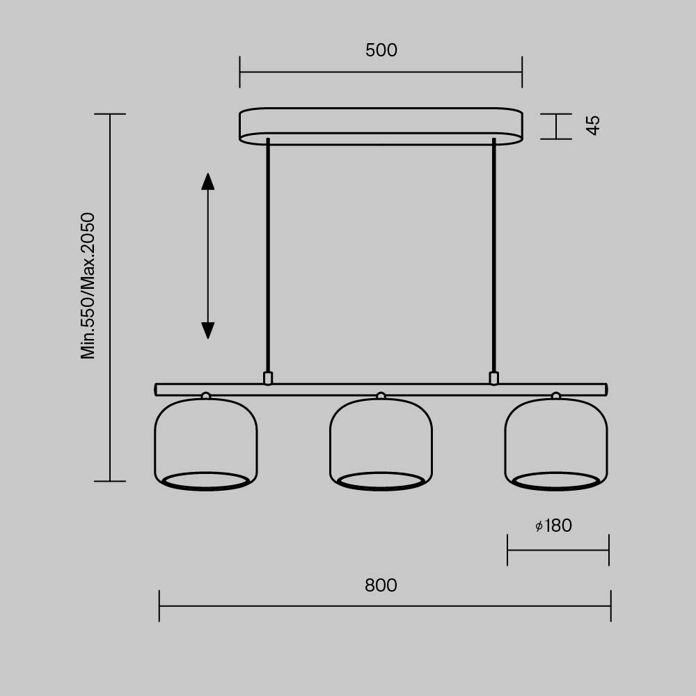 Lampada a sospensione Spirito - Maytoni - Bianco - MOD286PL-L12W3K