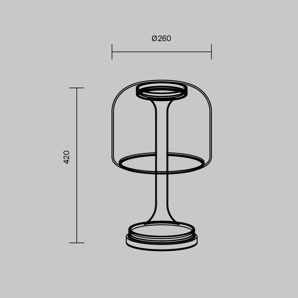 Lampada da tavolo Spirito - Maytoni - Nero - MOD286TL-L18B3K