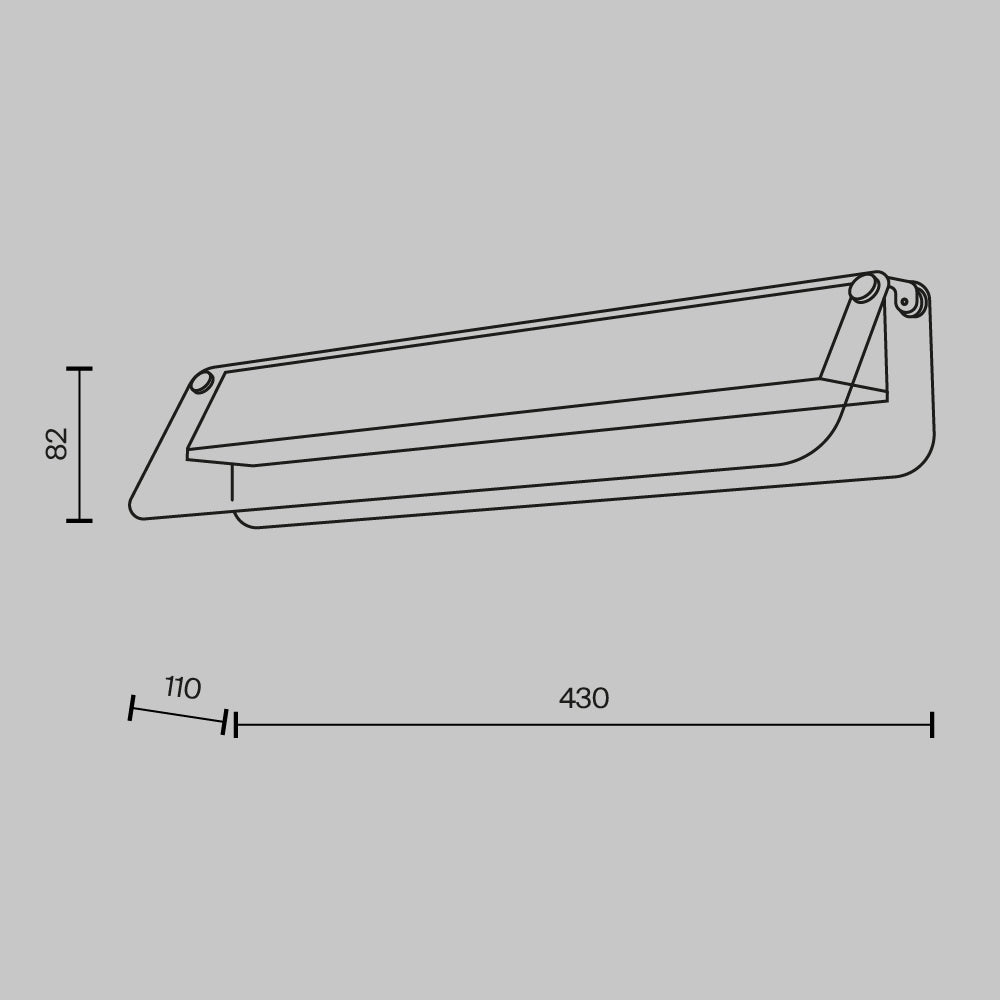 Lampada a muro Flat - Maytoni - Nero - MOD296WL-L10BC3K