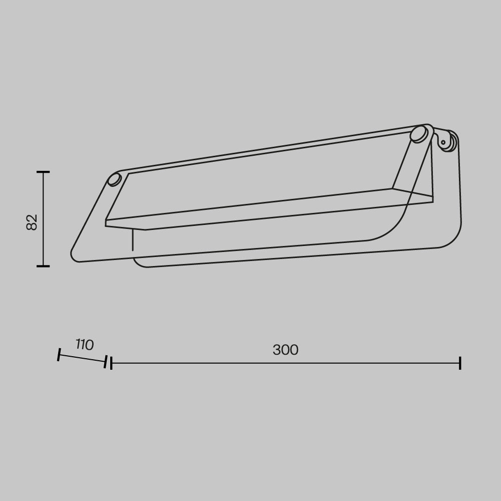 Lampada a muro Flat - Maytoni - Nero - MOD296WL-L6BS3K