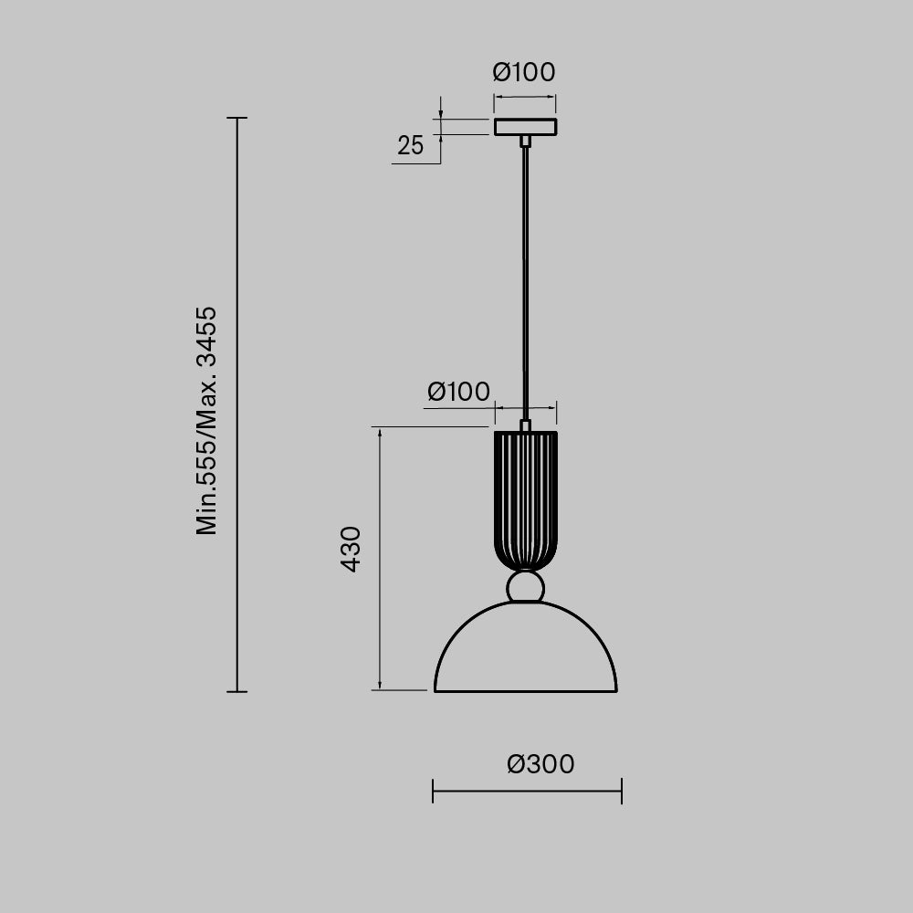 Lampada a sospensione Antic - Maytoni - Oro - MOD302PL-01W1