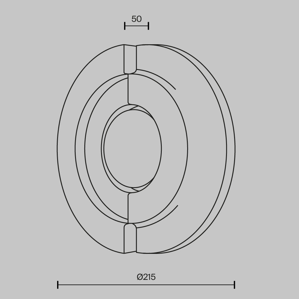 Lampada a muro Daylight - Maytoni - Nero - MOD462WL-L10BG3K