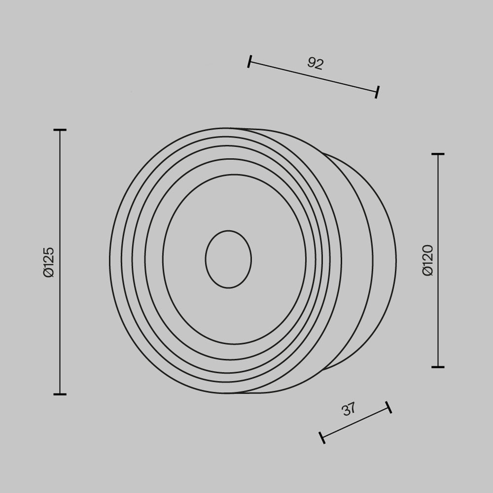 Lampada a muro Olo - Maytoni - Platino - MOD493WL-L6PTK2