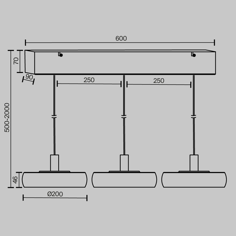 Lampada a sospensione Float - Maytoni - Nero - MOD498PL-L25BK1