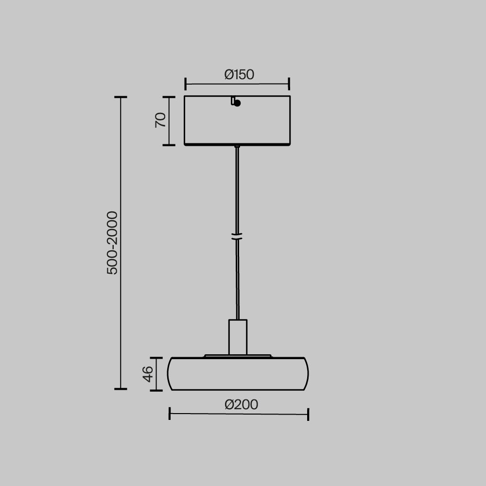 Lampada a sospensione Float - Maytoni - Nero - MOD498PL-L13BK