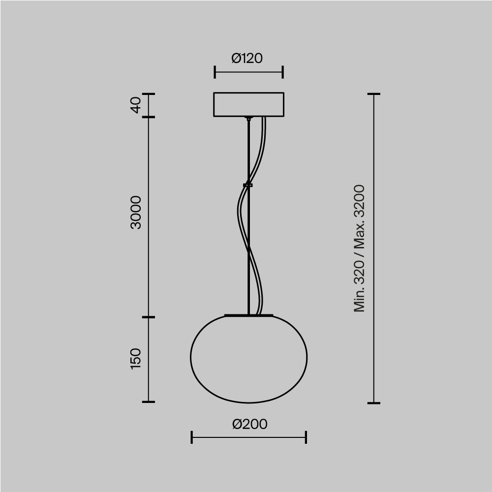 Lampada a sospensione Spume - Maytoni - Bianco - MOD542PL-L5WK