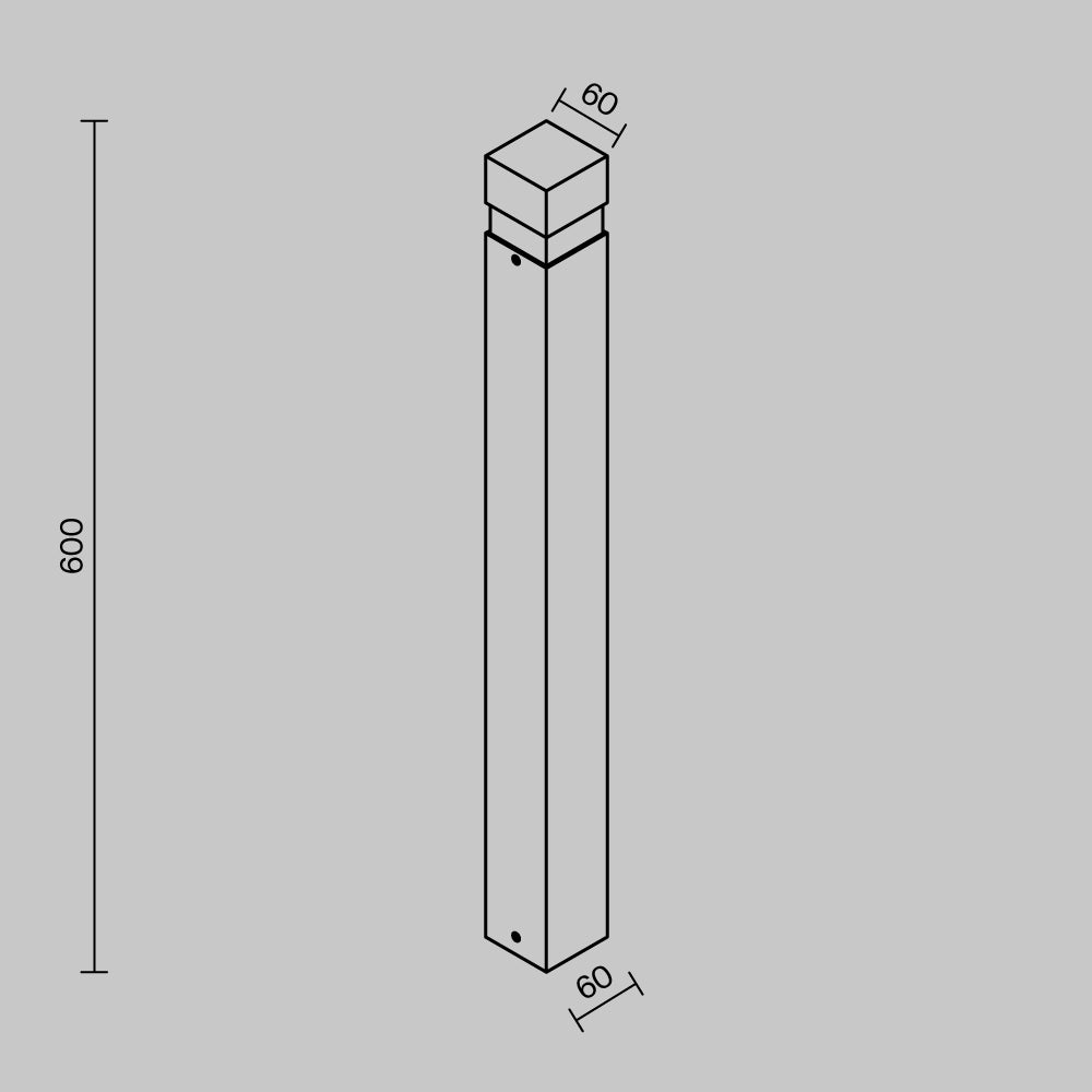 Lampada da esterno Quadra - Maytoni - Effetto legno - O143FL-L8TK