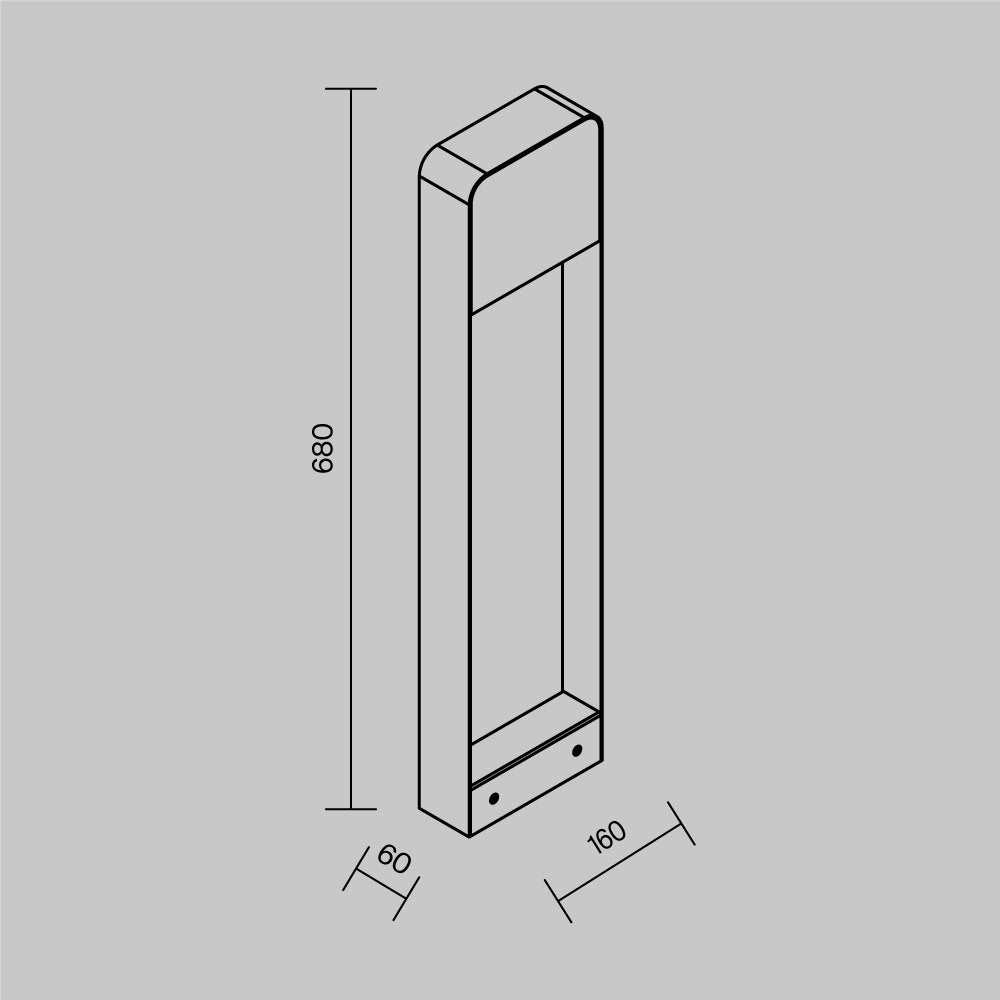 Illuminazione da esterno Porte - Maytoni - Nero - O481FL-L7B3K