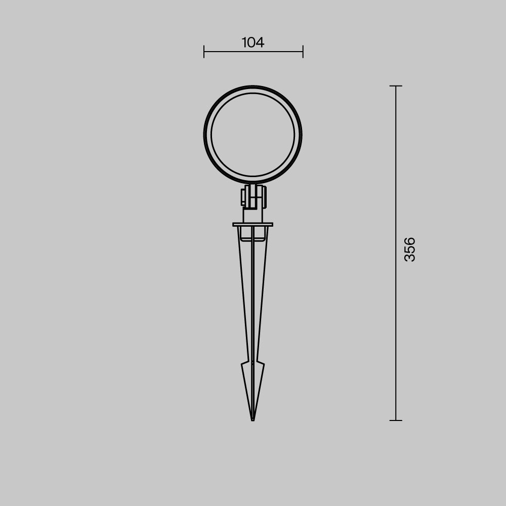 Lampada da esterno Core - Maytoni - Nero - O495FL-L25B3K