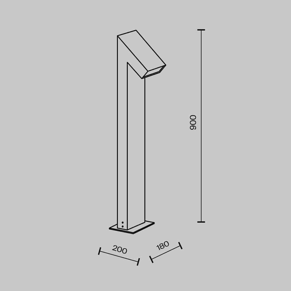 Illuminazione da esterno Guss - Maytoni - Grigio - O592FL-L15GF3K