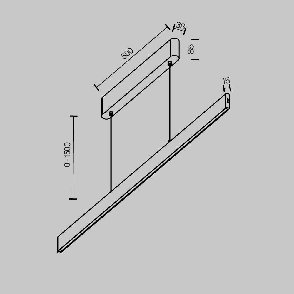 Lampada a sospensione Euphoria - Maytoni - Nero - P109PL-36W2.7-6K-B