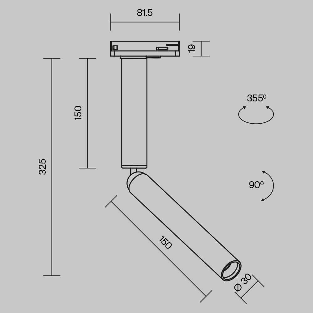 Sistemi a binario Focus Dual - Maytoni - Ottone - TR142-1-6W3K-BS