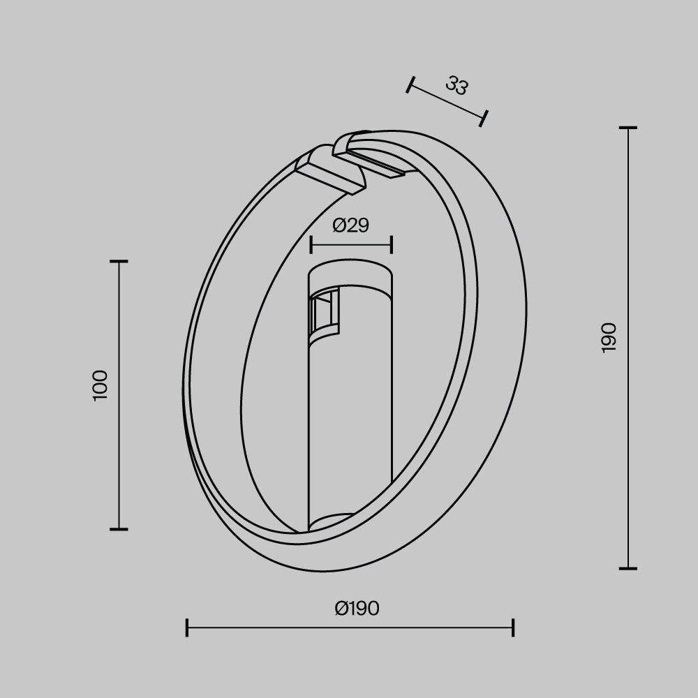 Faretto per binario Zero - Maytoni - Nero - TR230-1-10W3K-B-DE