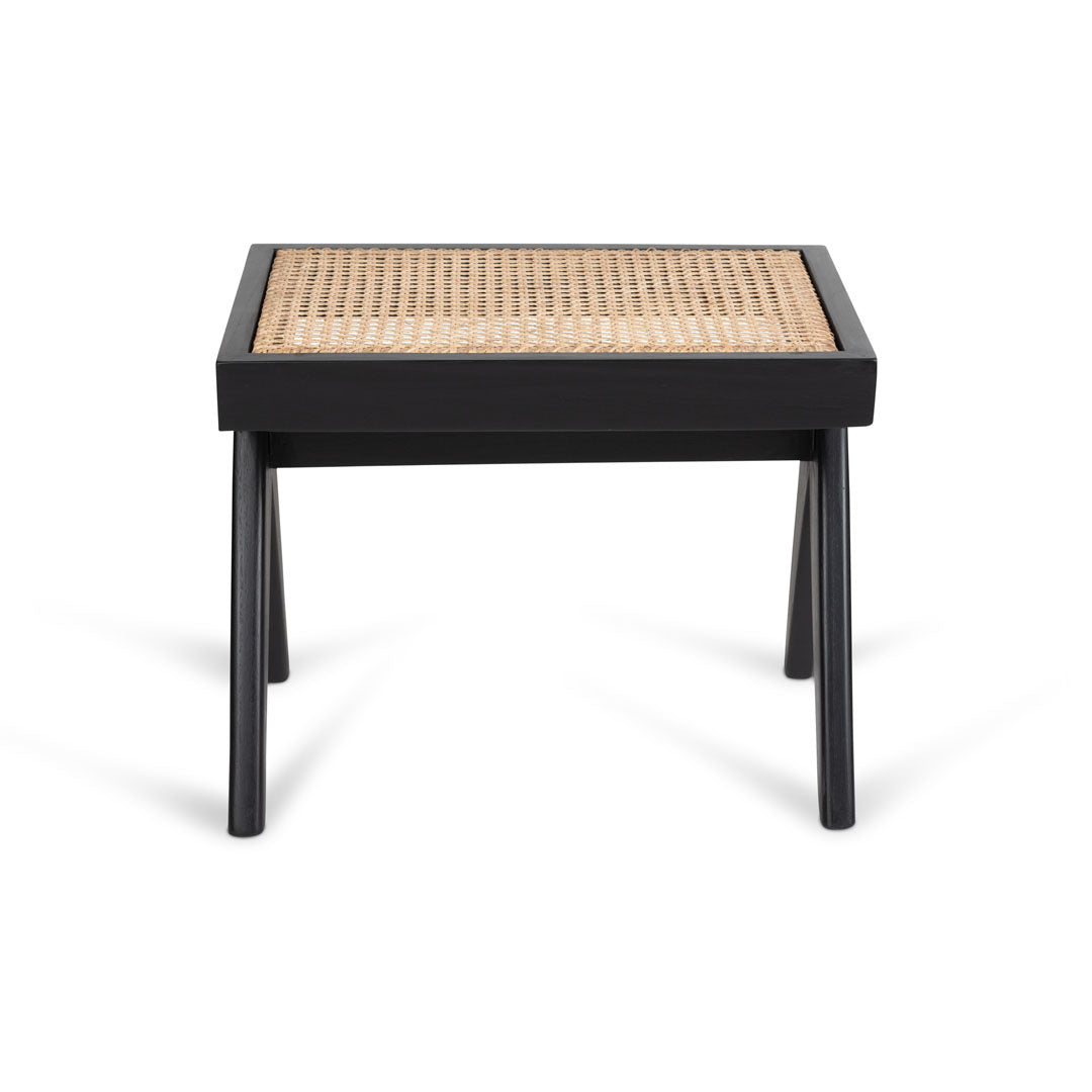 Footstool Easy Lounge Jean - Charcoal Black - Pierre Jeanneret Edition