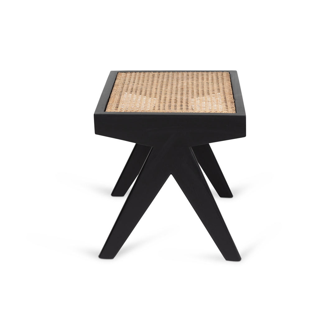 Footstool Easy Lounge Jean - Charcoal Black - Pierre Jeanneret Edition