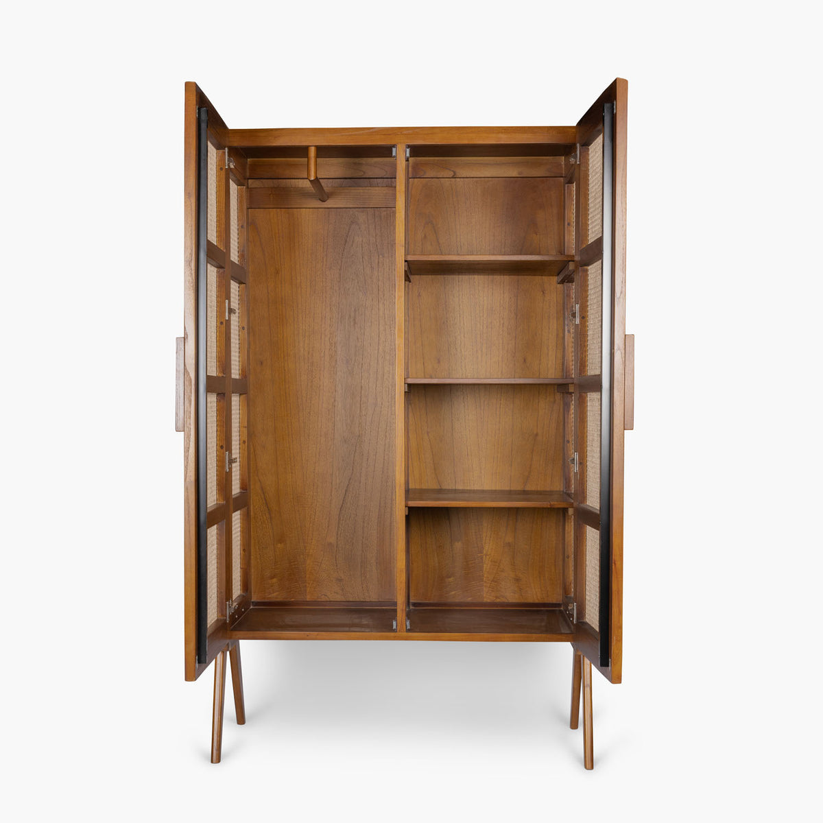 Armadio Storage Cabinet Lucien con appendiabiti - Dark Brown - Pierre Jeanneret Edition