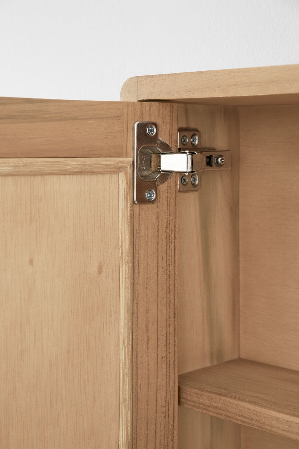 Ian - Pensile bagno con specchio 60x60 cm in legno di teak