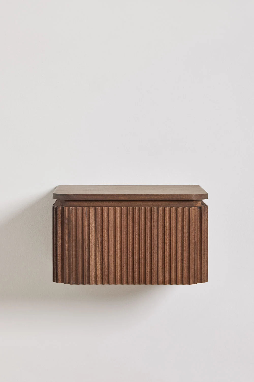 Biljandi - Comodino sospeso rettangolare 35x30 cm in legno di acacia