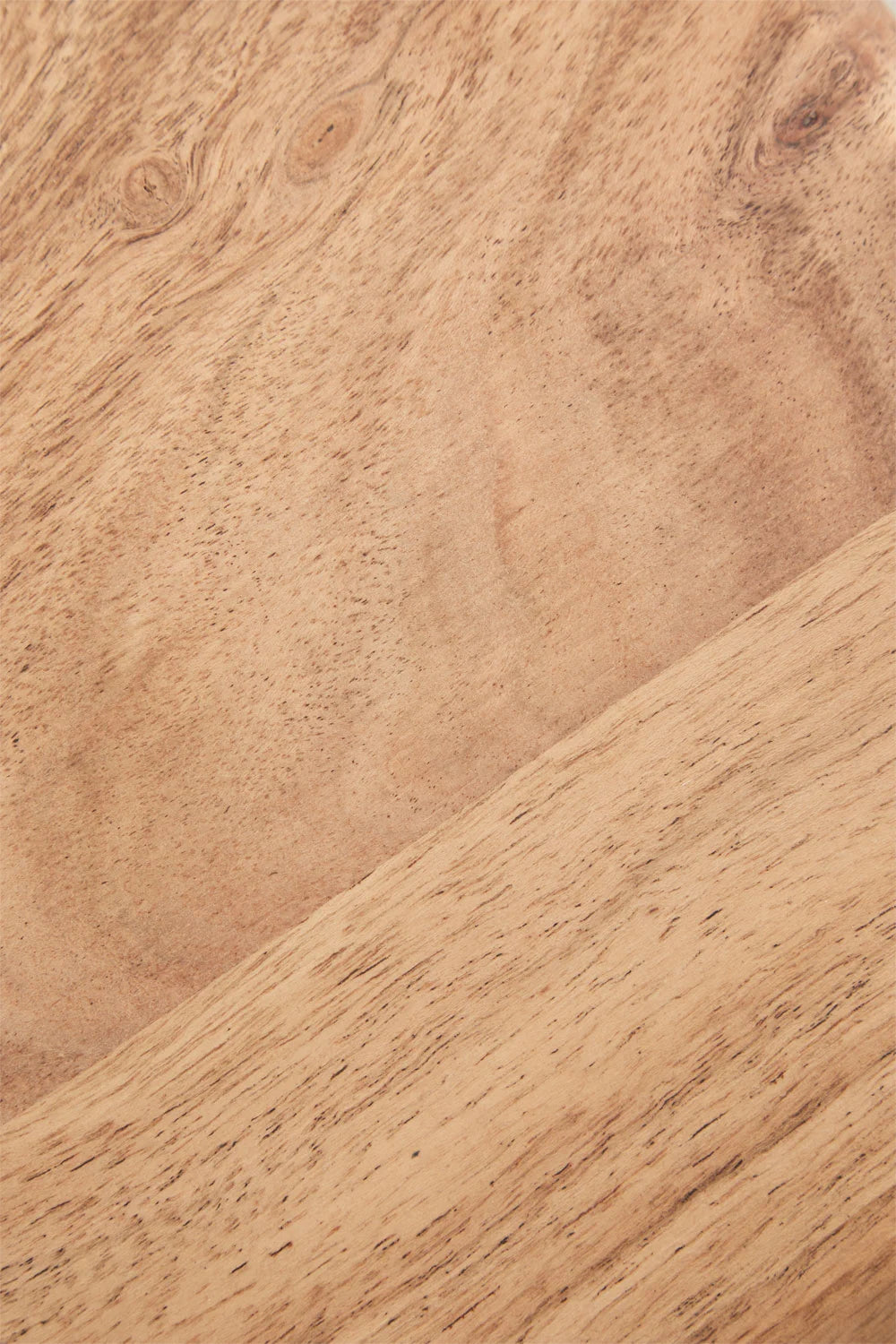Nordilan - Comodino sospeso rettangolare 40x30 cm in legno di acacia