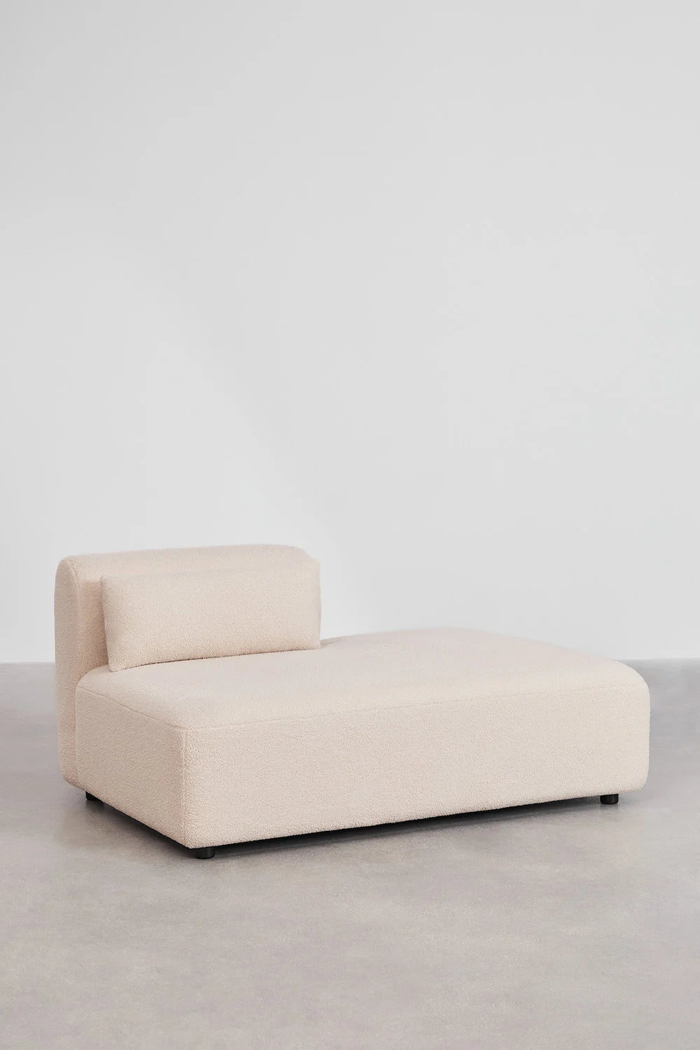 Fogler - Divano componibile angolare in 2 pezzi con chaise longue destra e pouf