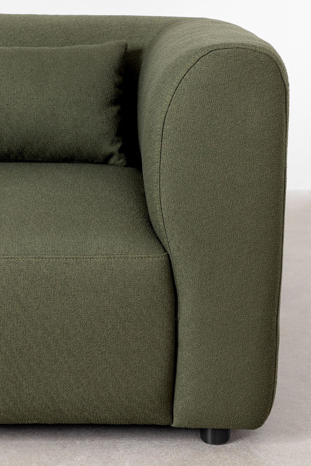 Fogler - Divano componibile angolare in 2 pezzi con chaise longue destra e pouf