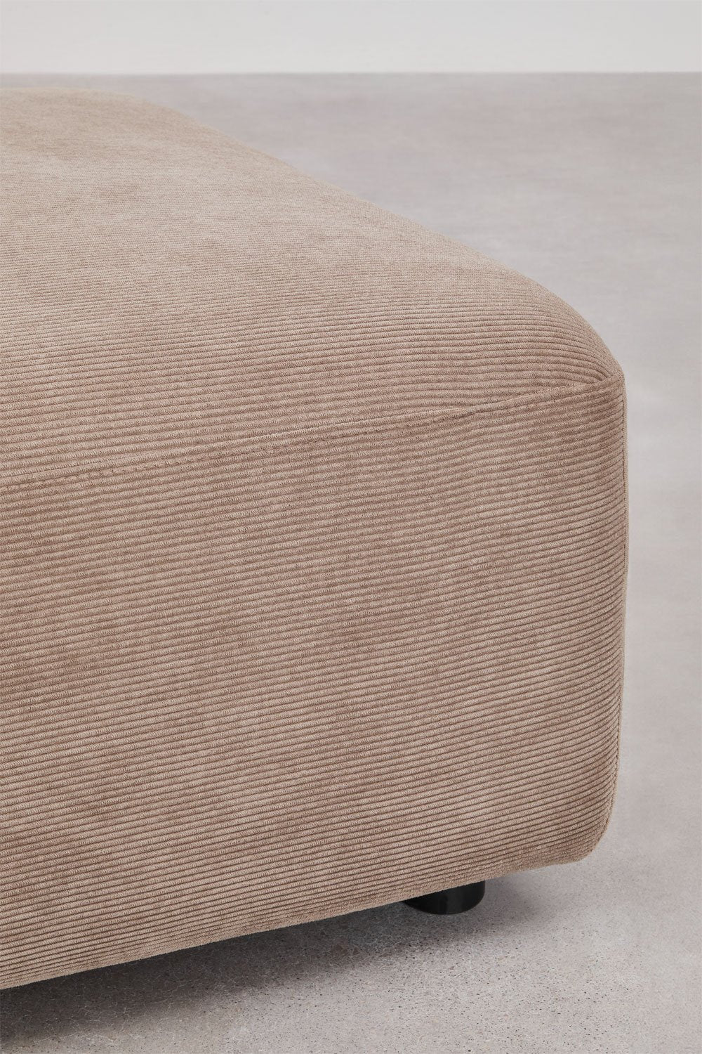 Fogler - Divano componibile angolare in 2 pezzi con chaise longue destra e pouf