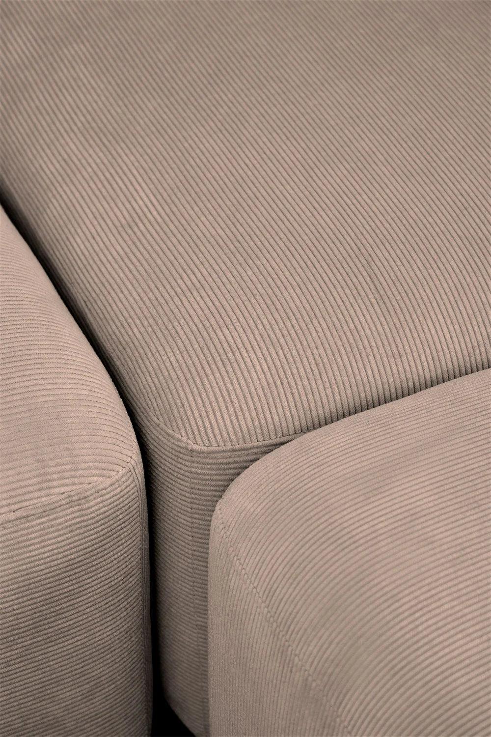Fogler - Divano componibile angolare in 2 pezzi con chaise longue destra e pouf