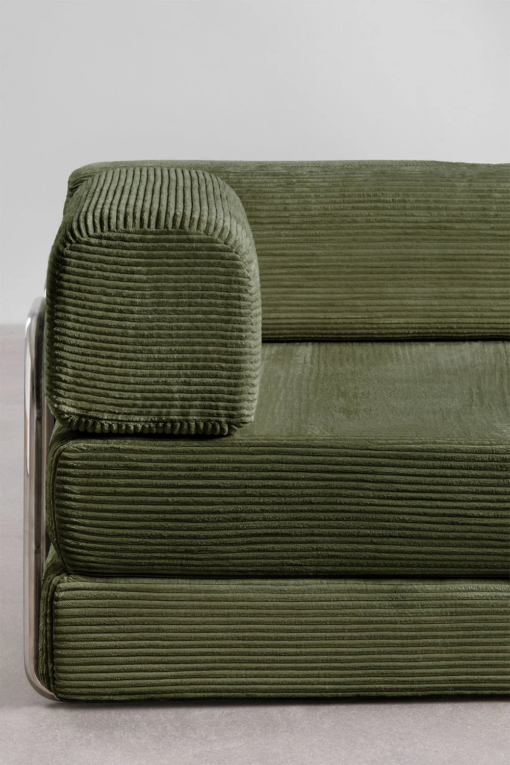 Divano letto 2 posti in velluto sfoderabile Igone 210x107cm