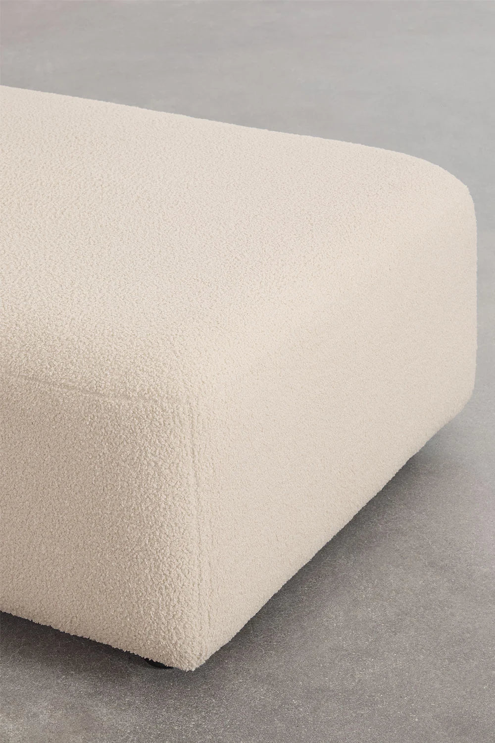Fogler - Divano componibile angolare in 2 pezzi con chaise longue destra e pouf