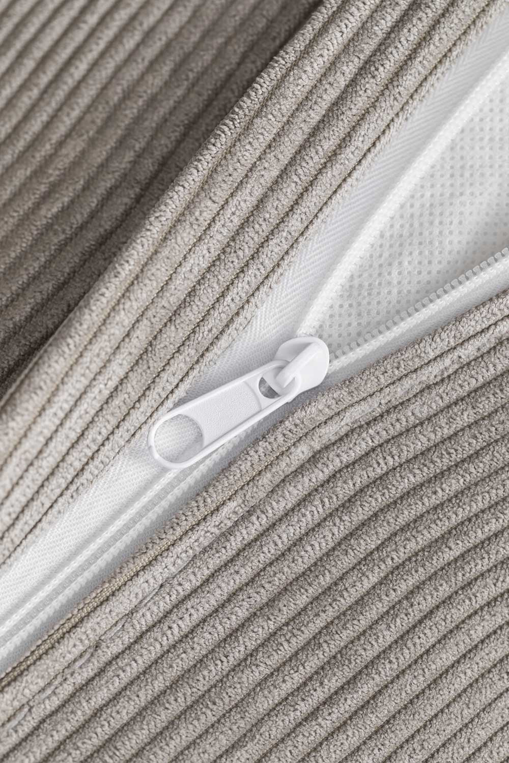 Fogler - Divano componibile angolare in 2 pezzi con chaise longue destra e pouf