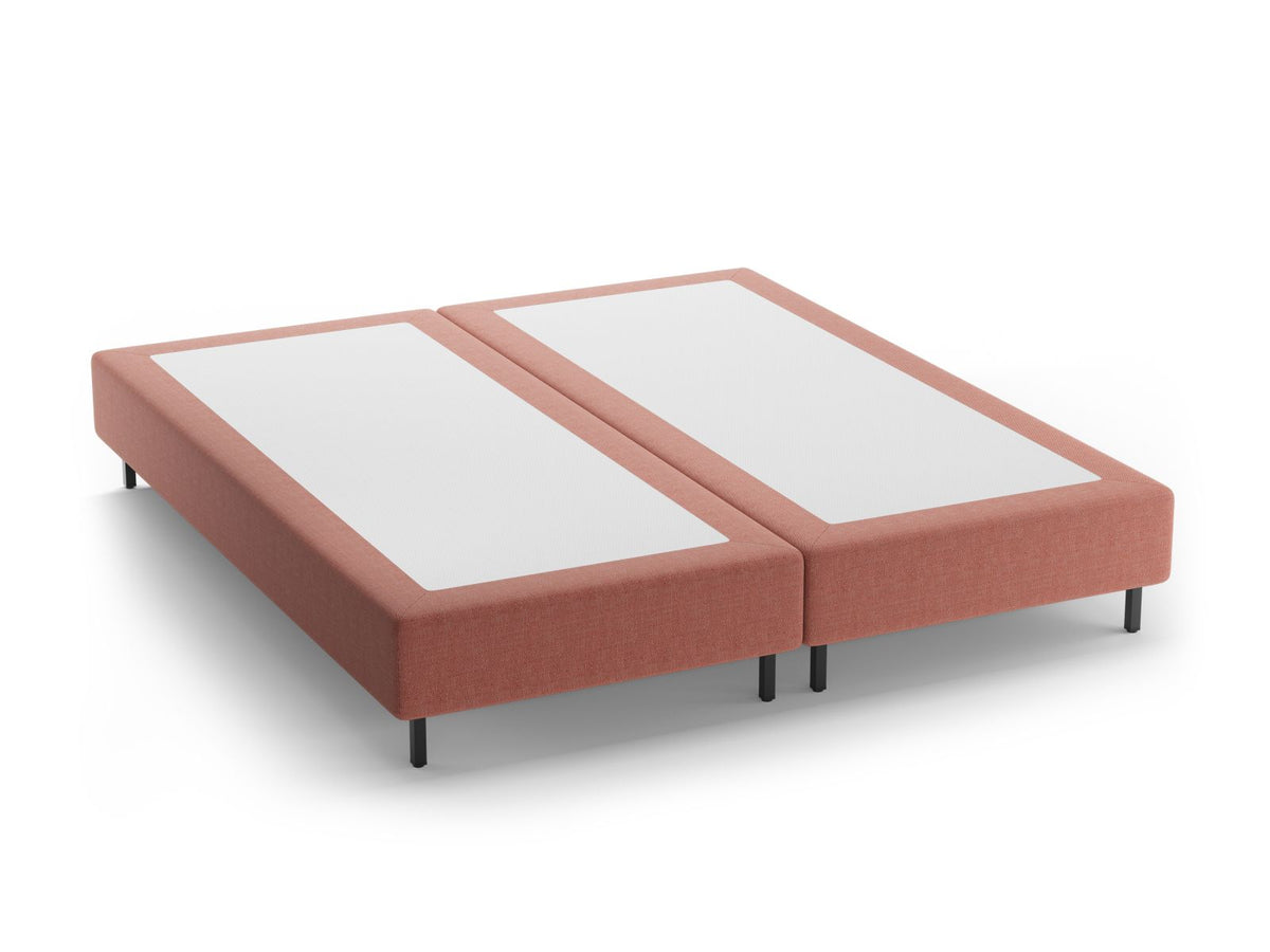 Base Letto Whale Gambe metallo nero - Rosso 140x200