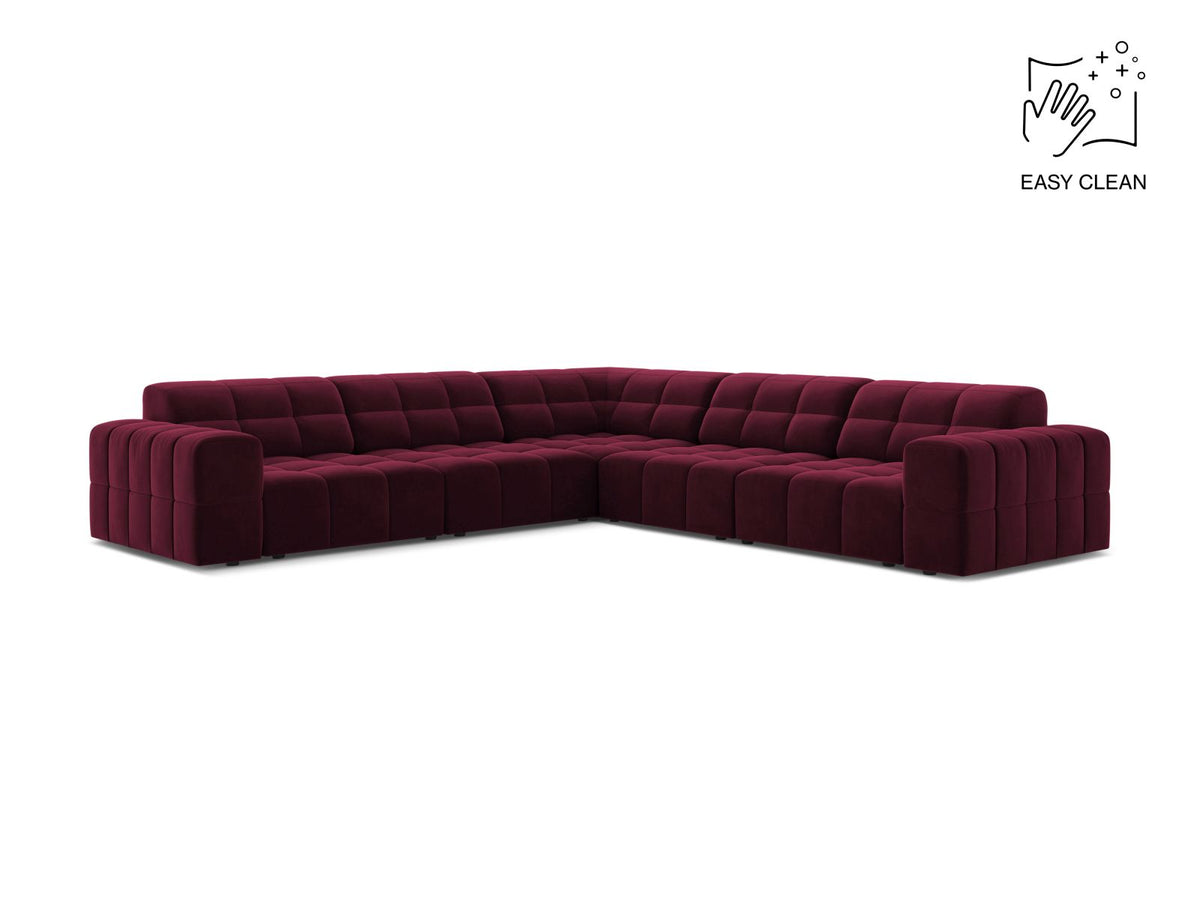 Divano Angolare Simmetrico Jennifer, 7 Posti, 285x285x78
