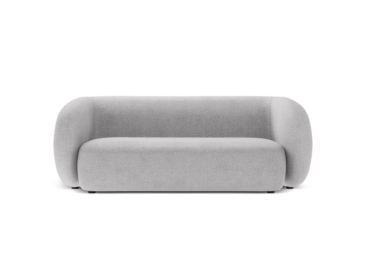 Divano Modulare in Bouclé, "Kate", 2 Posti, 183x99x76 - Grigio Chiaro
