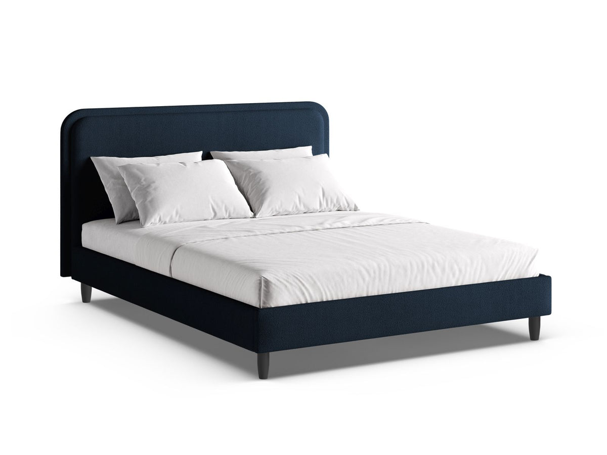 Letto con Testata, "Aveline", 214x215x117 - Blu Scuro