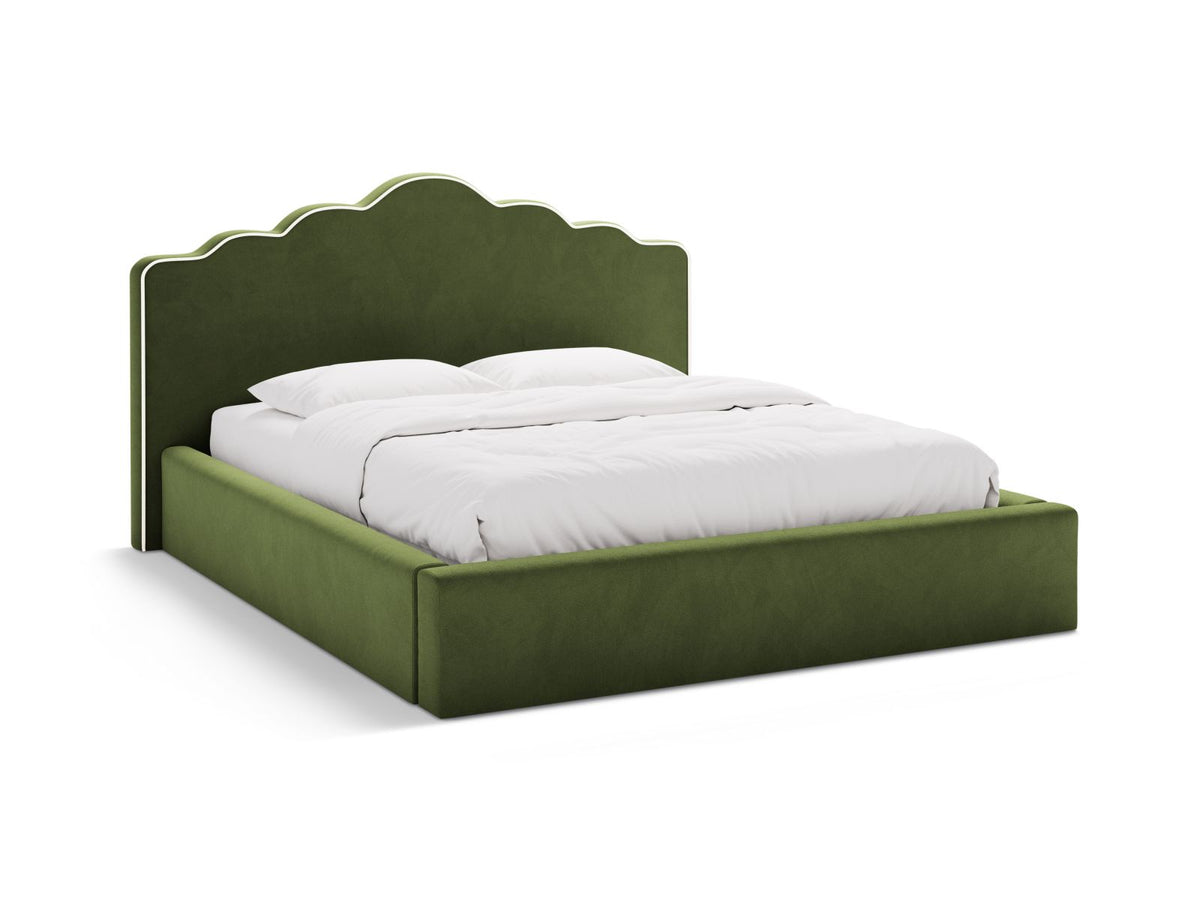Letto Contenitore con Testata Dream - Avorio, Verde Militare 180x200