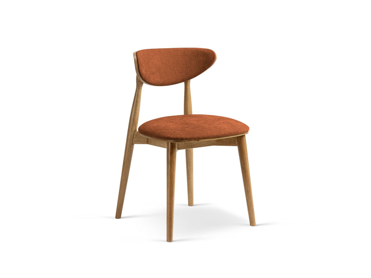 Sedia in Velluto, "Rina", 1 Posto, 47.5x48x79 - Arancione