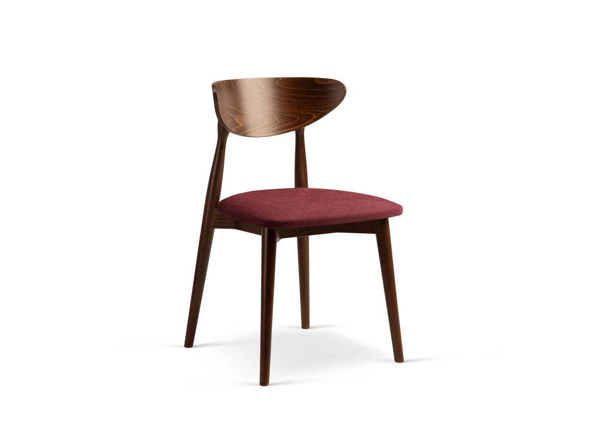 Sedia in Velluto, "Leon", 1 Posto, 47.5x48x79 - Bordeaux
