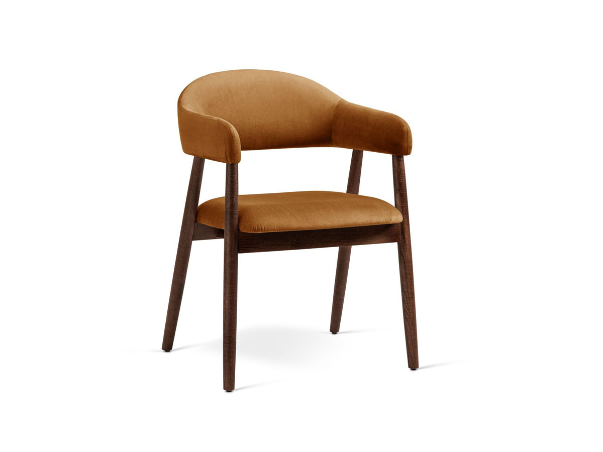 Sedia in Velluto, "Adra", 1 Posto, 56x59x77 - Cammello