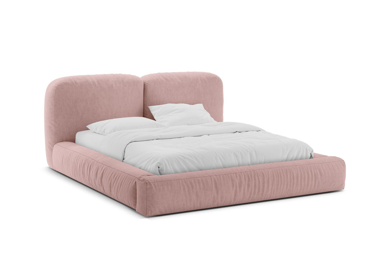 Letto con Contenitore e Testata, "Martina", 246x246x101 - Rosa