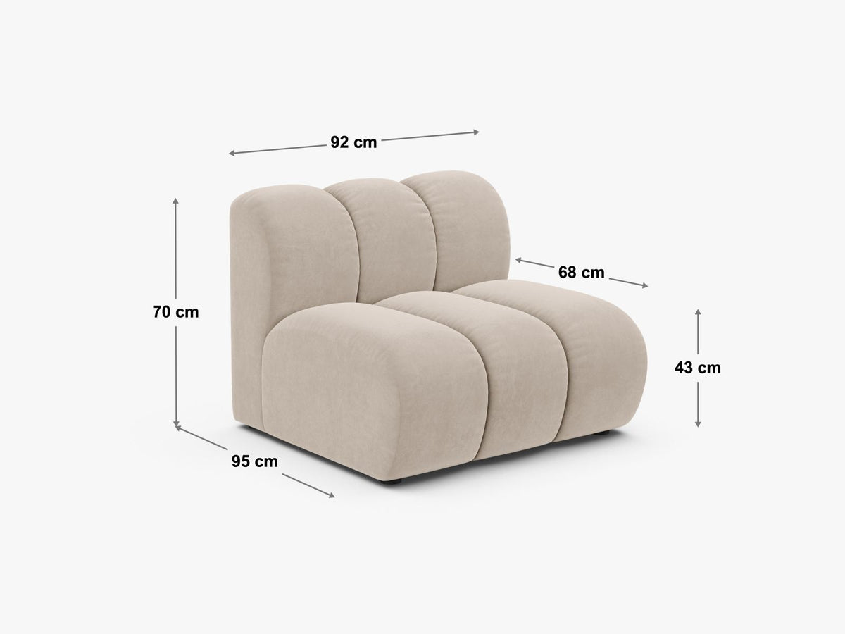 Modulo senza Braccioli Lupine, 1 Posto, 95x92x70
